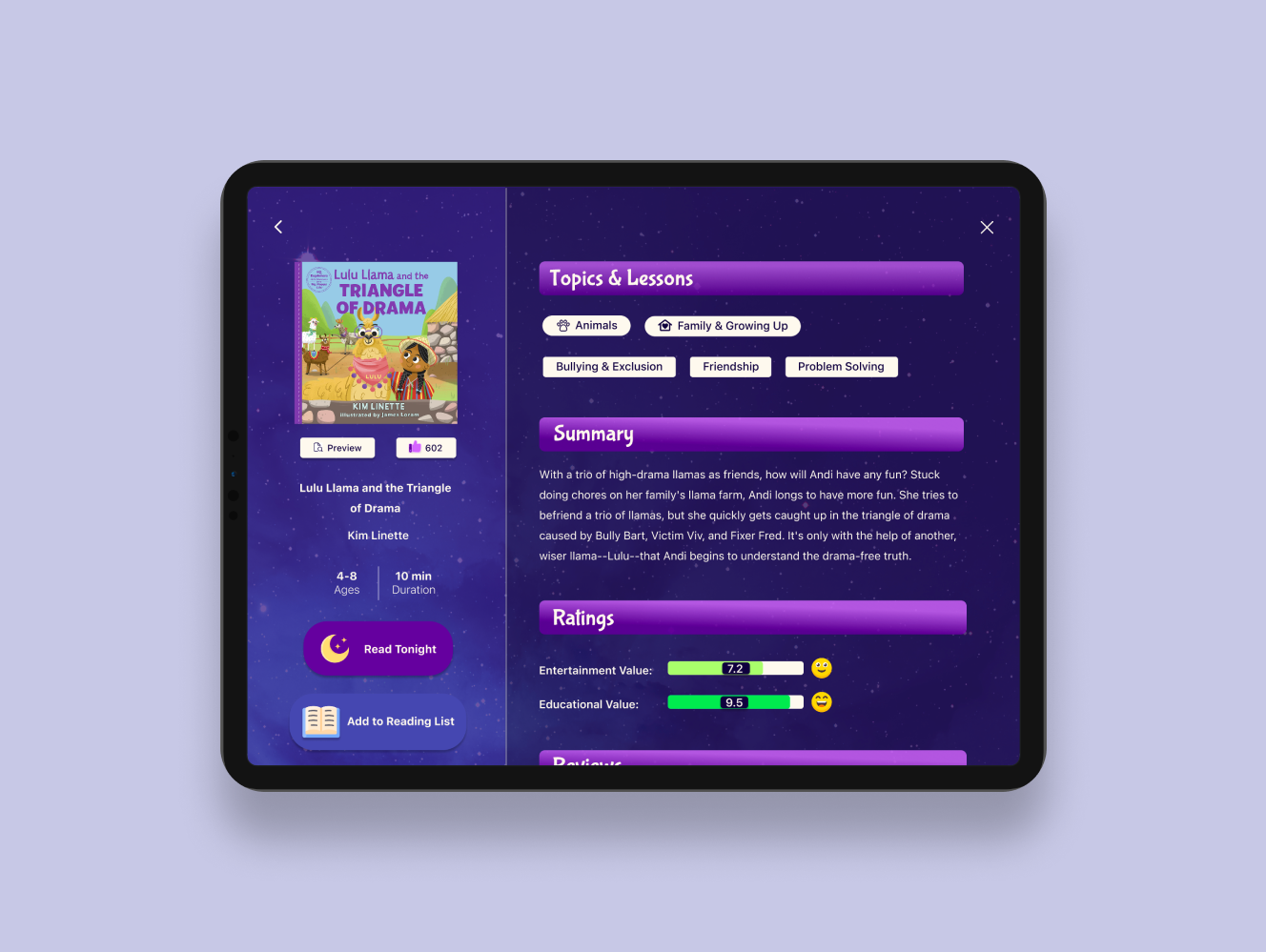 TinyTales | A Design Sprint to Reorganize the Book Information Page