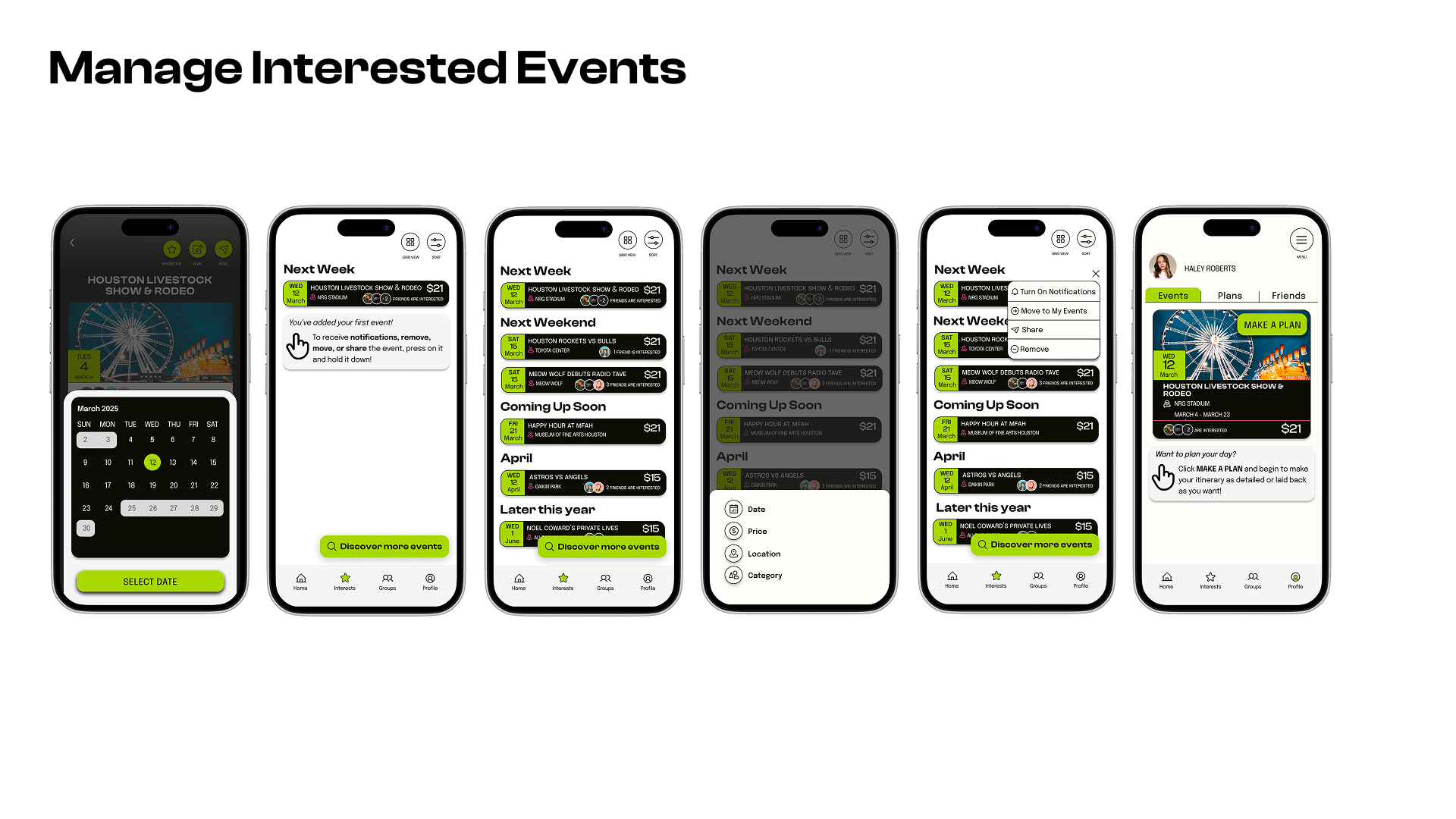 Manage Interested Events